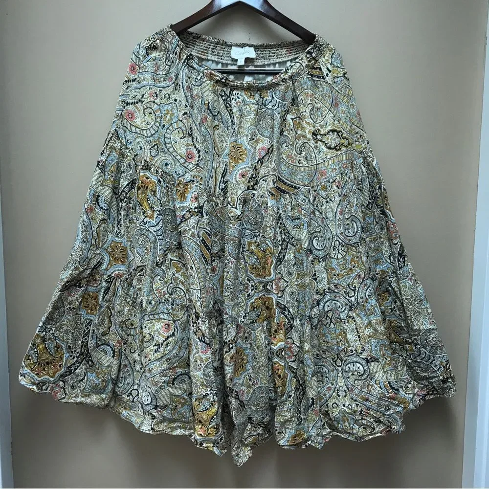 Cleobella Talia Organic Maxi Skirt in Kaleidoscope Paisley (M) - Picture 2 of 11